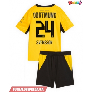 Lacne Dětský Futbalové dres Borussia Dortmund Daniel Svensson #24 2026-27 Krátky Rukáv - Domáci (+ trenírky)